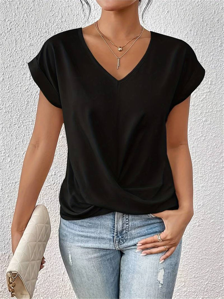Fiore - Short-sleeved organic cotton top