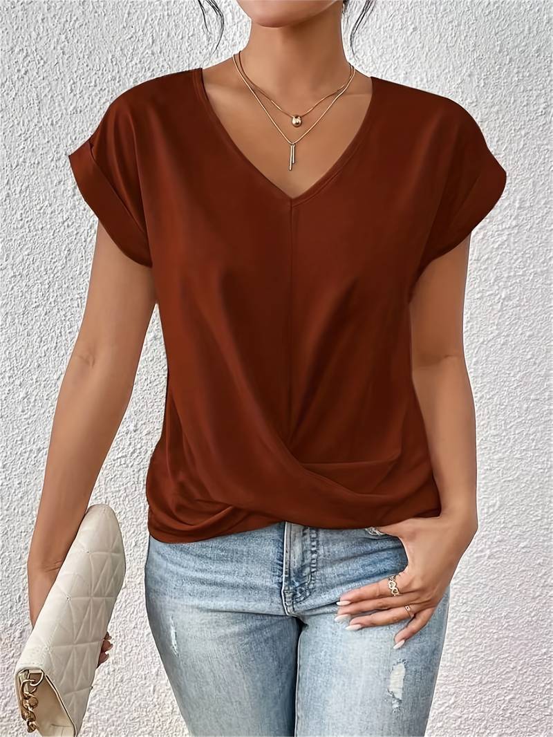 Fiore - Short-sleeved organic cotton top