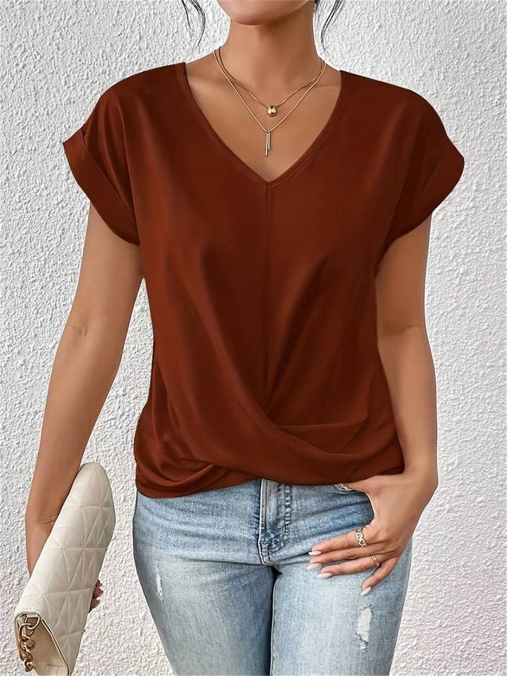 Fiore - Short-sleeved organic cotton top